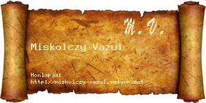 Miskolczy Vazul névjegykártya